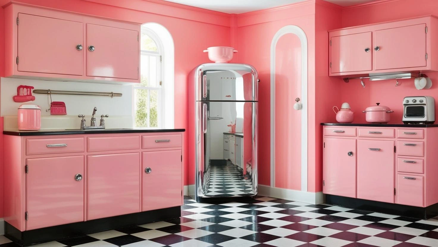 jasa kitchen set dapur pink