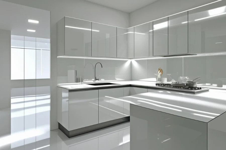 Dapur Minimalis Modern dengan Glossy