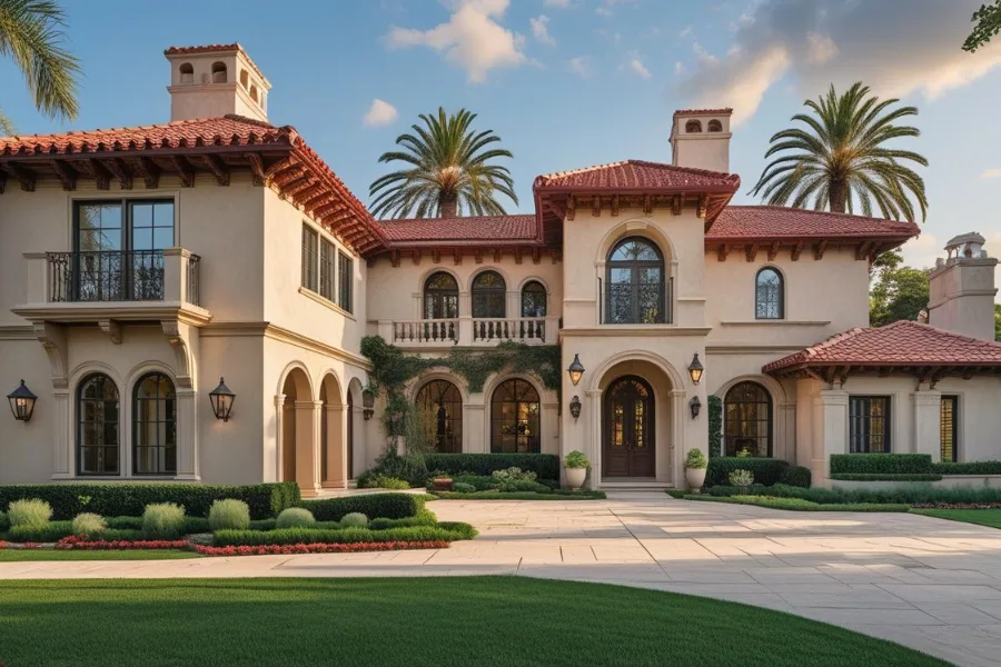 Desain rumah Spanish Colonial oleh jasa arsitek rumah