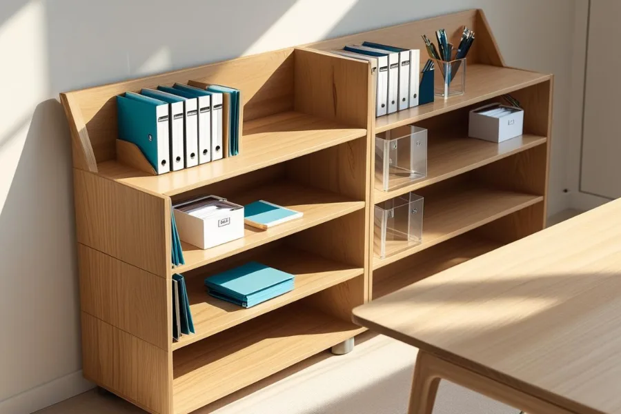 Rak penyimpanan stylish dengan desain modern dari furniture terdekat
