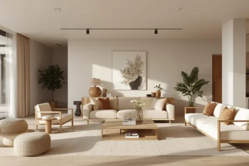 Desain Open Concept dengan Area Santai