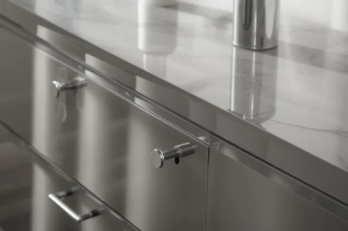 Kabinet High-Gloss dengan Finishing Premium