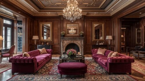 interior ruang keluarga yang mewah