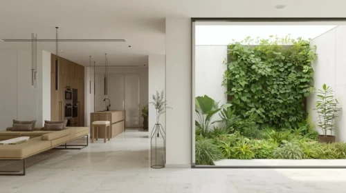 Desain Rumah Minimalis dengan Taman Dalam