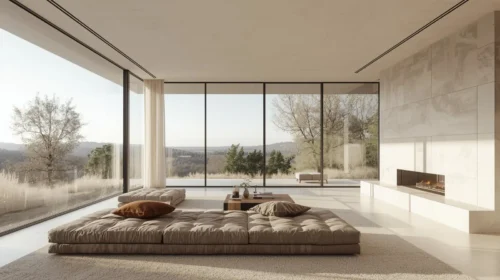 Konsep Jendela Besar (Floor-to-Ceiling Windows)