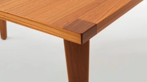 Meja Kayu Jati Minimalis Kaki Jengki