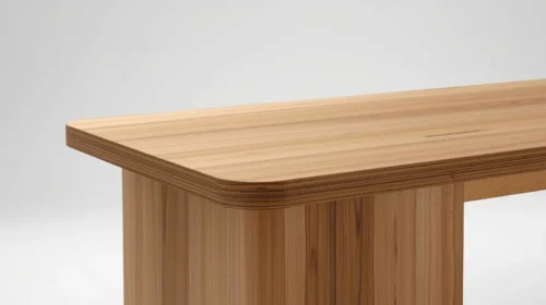 Meja Kerja Kayu Minimalis Tanpa Sudut Tajam