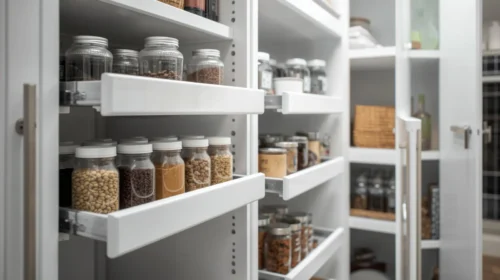 Penggunaan Rak Tarik (Pull-out Shelves)