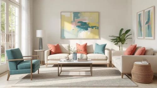 Permainan Warna Netral dan Terang