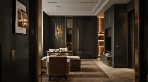 Sentuhan Aksen Metalik (Emas dan Kuningan)