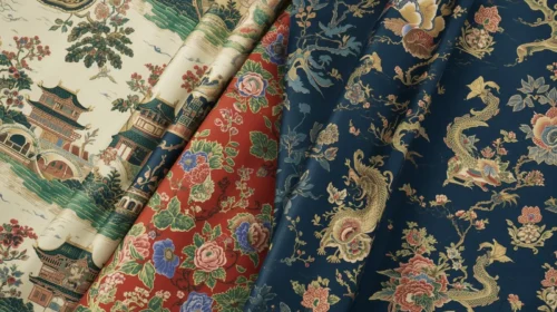 Tekstil Motif Chinoiserie yang Halus