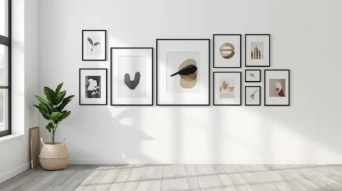 Galeri Dinding dengan Bingkai Minimalis