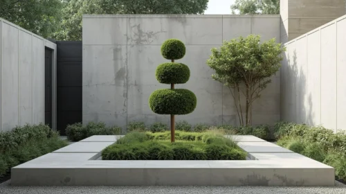 Konsep Simetri dengan Topiari