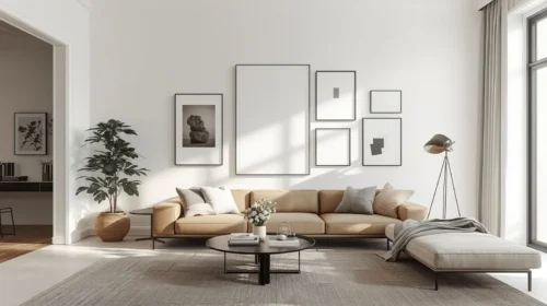 Pemanfaatan Dinding dengan Galeri Minimalis