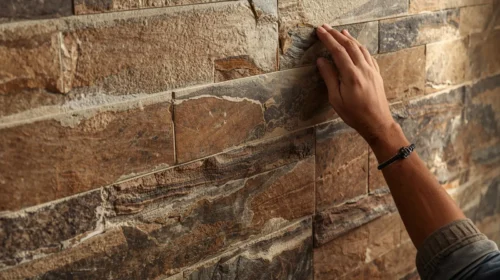 Pemasangan Batu Alam pada Ruang Tamu