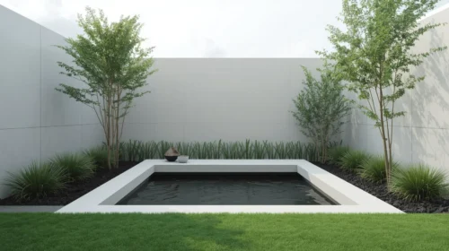 Taman Minimalis Sunken Seating