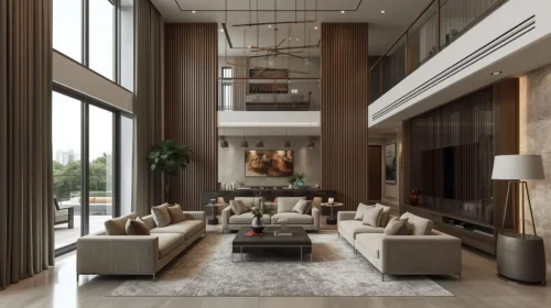 Ruang Keluarga Double Height