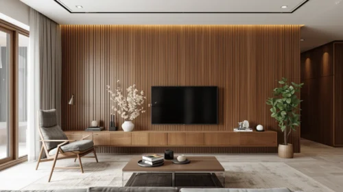 Desain Wall Panel WPC (Wood Plastic Composite)