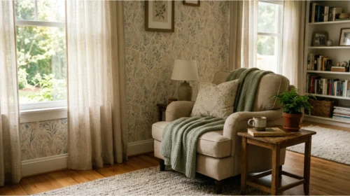 Suasana Tenang di Ruang Pribadi pada wallpaper dinding