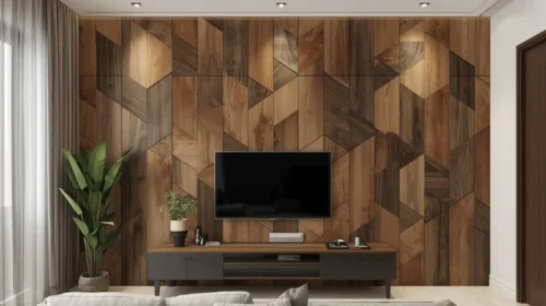 Wall Panel Bertekstur Geometris 3D