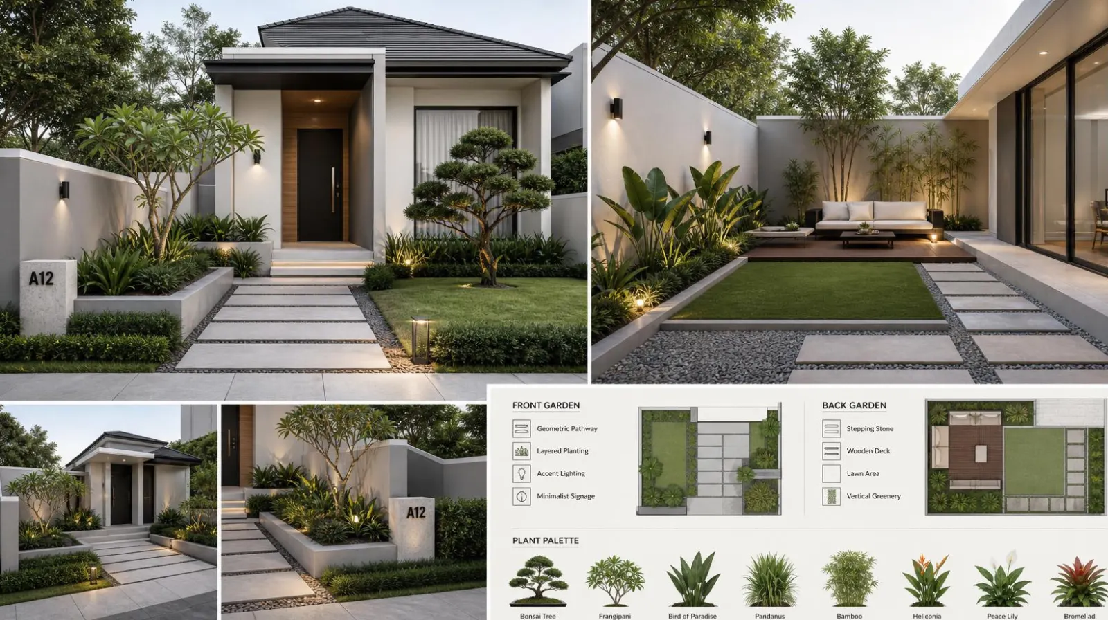 Desain Taman Depan dan Belakang Rumah Minimalis