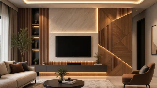 Dinding Aksen Samping (Feature Wall)