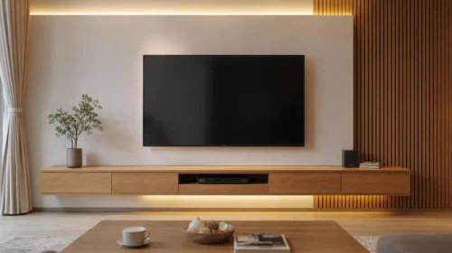 Meja TV Minimalis Dinding (Floating)