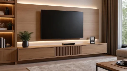 Meja TV Minimalis Kayu